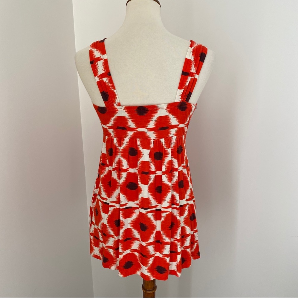 Katwalk Orange/Dark Purple Patterned Stretch Tank View 3